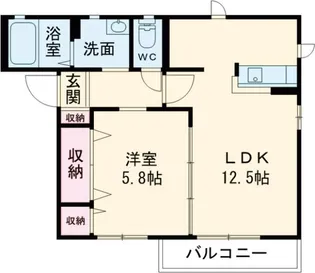 レオハナI【1階】の間取り