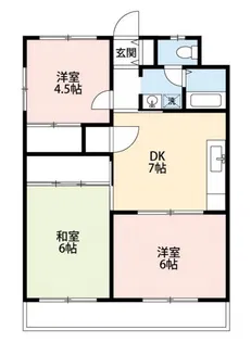 サンバレー草薙【4階】の間取り