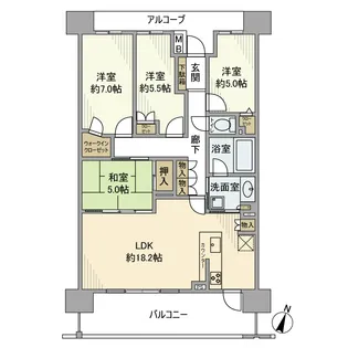 レーベン千葉ニュータウン中央【9階】の間取り