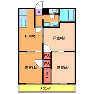 マンション馬場【2階】の間取り