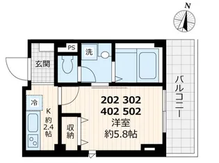 プレール・ドゥーク板橋II【6階】の間取り