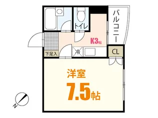 アメニティカネイチII【1階】の間取り