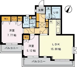 ビューラー八成山【3階】の間取り