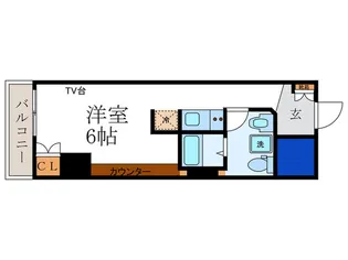 デトム・ワン四条大宮【3階】の間取り