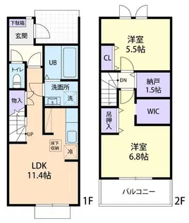 HARBEST II(ハーベスト II) Bの間取り