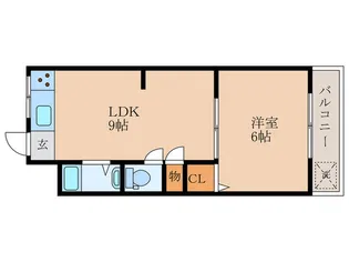西京都マンションII【1階】の間取り