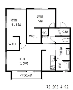 アムール八ツ松【2階】の間取り