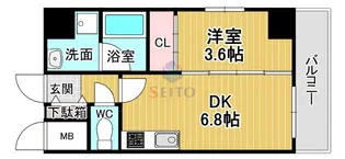 アンフィニXV江坂レジデンス【5階】の間取り