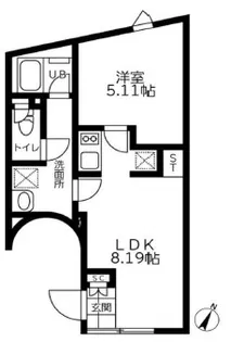 クレストアベニュー祐天寺【4階】の間取り