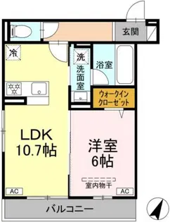 ディパイナフタマタガワ【2階】の間取り