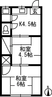 第2浜川コーポ【2階】の間取り