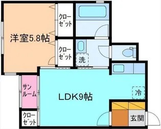 クレセント・ヴィラ【1階】の間取り