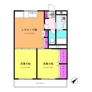 田園ロイヤルハイツ【1階】の間取り