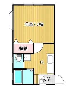 ハイツリモージュ万代【2階】の間取り