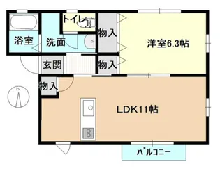 サウスヒルズ A棟【2階】の間取り