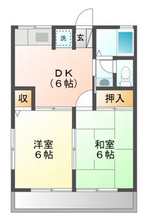 群馬県前橋市下細井町【アパート】の間取り