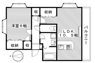 マンションクレアA【1階】の間取り