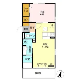 レイクルイーズ【1階】の間取り