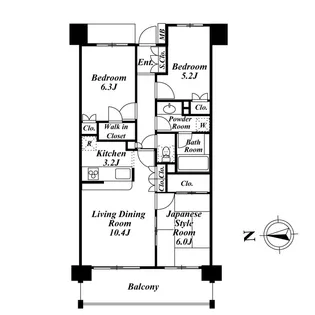 プレミアグランデ馬込【2階】の間取り