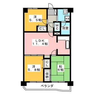 スターハイツ【4階】の間取り
