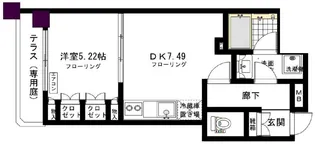 藤和シティホームズ中野江古田パークフロント【1階】の間取り