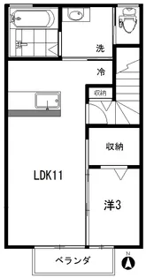ヴェルドミール【2階】の間取り
