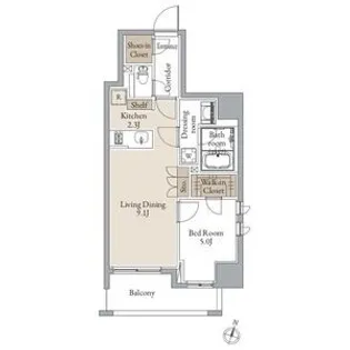 シーズンフラッツ青葉通一番町【2階】の間取り