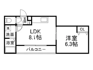 Mirei烏丸五条【2階】の間取り