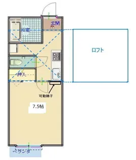 バイオレット朝日【1階】の間取り