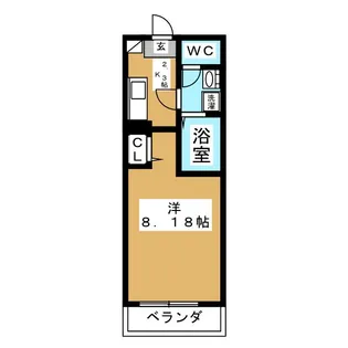 クレフラスト台原駅前IIB【1階】の間取り
