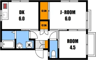 広島県広島市安佐南区中筋3【アパート】の間取り