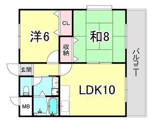 ヴィラ赤石【3階】の間取り