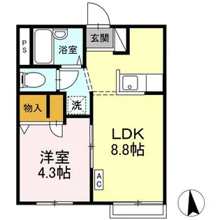 スイートハウス小石田 B【2階】の間取り