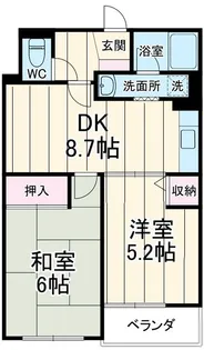 ジーエムコーポ八千代台【1階】の間取り
