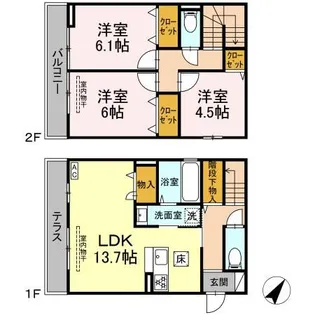 スリジェ元町の間取り