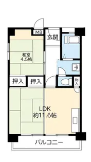 UR高倉台【13階】の間取り