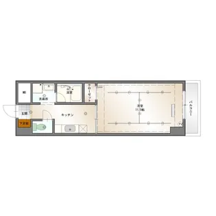 グランデージ則武【8階】の間取り