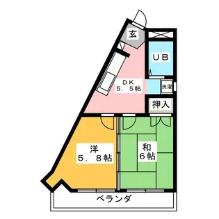 2DKの間取り画像