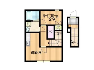 1LKの間取り画像