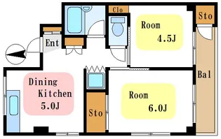 木場コーポラス【5階】の間取り