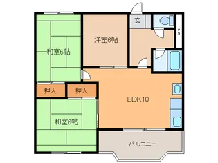 サンブライトハイツ NO.I【3階】の間取り