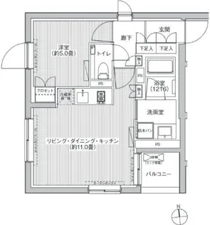 東京都港区西麻布4【マンション】の間取り