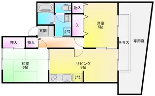 セジュール山の手【1階】の間取り