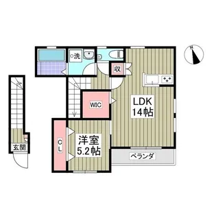 1LDKの間取り画像