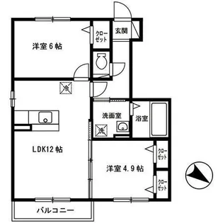 ヴィ・ロジュマンT【1階】の間取り
