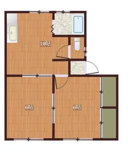 コーポ寺沢【1階】の間取り