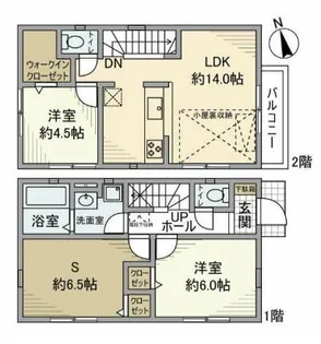 東京都杉並区下高井戸4【一戸建】の間取り