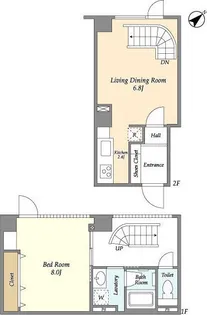 ミリアレジデンス南麻布【2階】の間取り