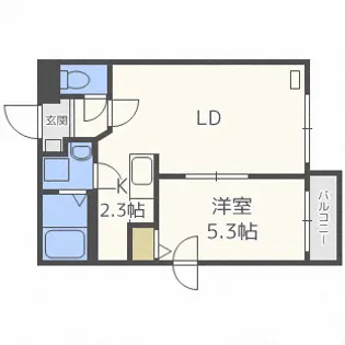 サンステージ菊水5-3【1階】の間取り