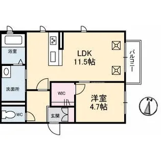 Posto 7号館【1階】の間取り
